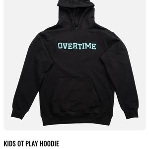Overtime hoodie, black, youth large